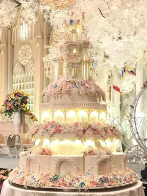 Свадебный торт большой шикарный - 70 фото