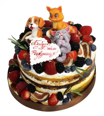 Торт с животными №12290 купить по выгодной цене с доставкой по Москве.  Интернет-магазин Московский Пекарь