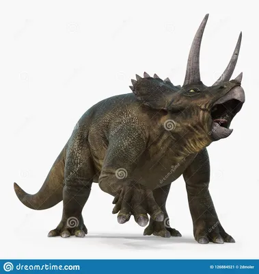 Динозавр трицератопс на ярком фоне иллюстрации 3d стоковая иллюстрация - стоковая иллюстрация