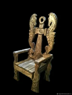 Как изготовить трон из дерева. Wooden thron. - YouTube
