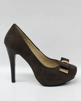Туфли женские темно-коричневые с декоративным бантом оптом | Женская обувь  | МосТоргОбувь