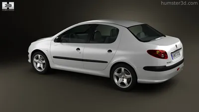 360-Ansicht auf Peugeot 206 sedan 2010 3D-Modell - Hum3D Shop