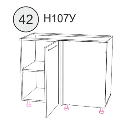 Нижний угловой модуль кухни, купить нижний угловой шкаф кухни в Киеве и  Украине, угловой нижний кухонный шкаф - цена в интернет магазине модульных  кухонь sofan.com.ua