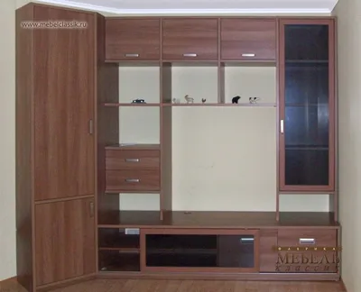 Модульная угловая стенка в гостиную | Купить мебель в Москве, изготовление  мебели на заказ