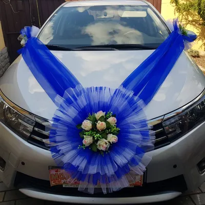 Украшение для свадебных машин в синем цвете, цена 700 грн — Prom.ua  (ID#717831175)