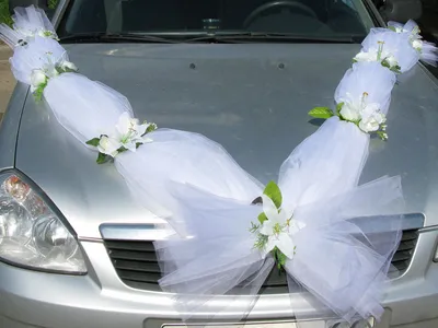 Как украсить машину на свадьбу своими руками, фото, видео, как можно  красиво украсить, оформить машину на свадьбу гостям лентами