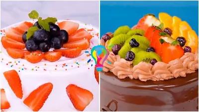 Decorating cakes with berries and fruits - YouTube