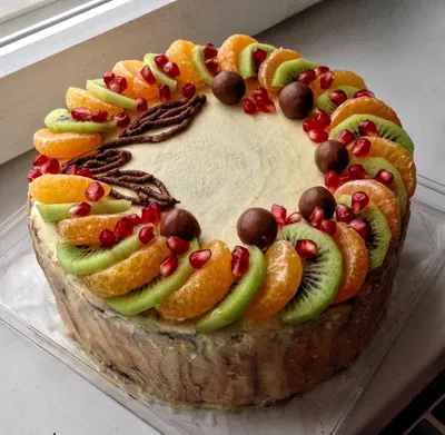 Бисквитный торт с фруктами 🍰🍊🍭 - рецепт с фотографиями - Patee. Рецепты