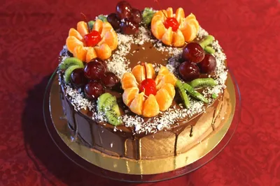 Торт украшенный мандаринами - 86 фото