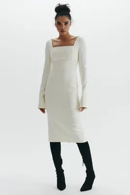 Платье-футляр с квадратным вырезом 2151218525-60 - купить в  интернет-магазине LOVE REPUBLIC по цене: 3 499 руб