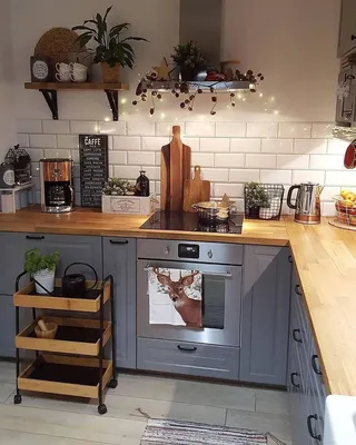 Уютная кухня в сером цвете | Kitchen design small, Stylish kitchen,  Interior design kitchen