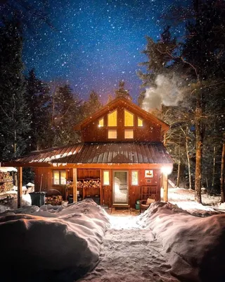 Уютный зимний дом - 56 фото