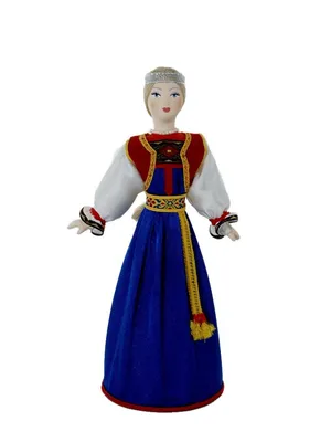 Кукла коллекционная фарфоровая в Финском девичьем праздничном костюме. -  \"Потешный промысел\"