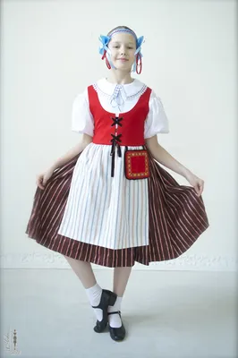Купить финский национальный стилизованный костюм для девочек