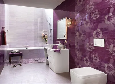 Фиолетовая ванна - 67 фото