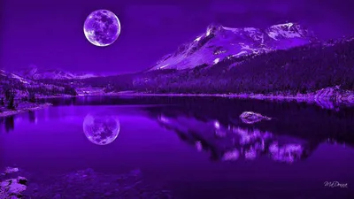 Фиолетовая луна фон - 64 фото