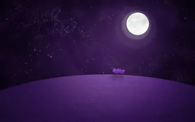 Картинка фиолетовая планета, звёзды, valentine, романтика, сердца, луна  1280x800 скачать обои на рабочий стол бесплатно, фото 99683