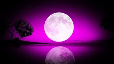 Обои луна, ночь, звезды, фиолетовый картинки на рабочий стол, фото скачать  бесплатно