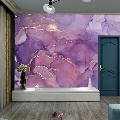 Пользовательские фиолетовые акварельные 3d абстрактная живопись настенные  фоны обои фрески для гостиной самоклеящиеся обои бумажные Декор - купить по  выгодной цене | AliExpress