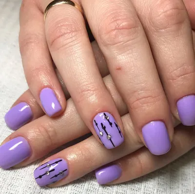 Фиолетовые красивые ногти - 90 фото