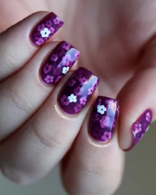 Фиолетовый шеллак - фото идей дизайна ногтей - Best Маникюр