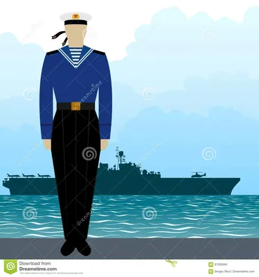 Матрос военно-морского флота военной формы Иллюстрация вектора -  иллюстрации насчитывающей океан, матрос: 91365664