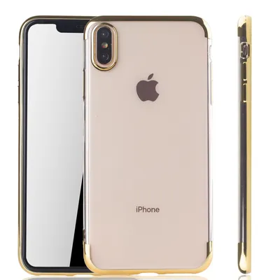 Чехол для мобильного телефона Apple iPhone XS Max Gold - Clear - Защитная задняя крышка из силикона ТПУ из прозрачного золота | Покупка на счет ✓ Бесплатная доставка ✓
