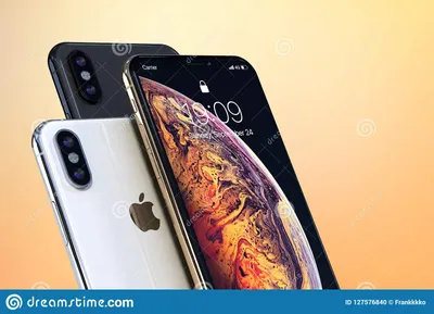 Gold IPhone Xs, Silber Und Raum-Grau Auf Hellen Farben Redaktionelles Bild — фотография фон лейбла, номер: 127576840