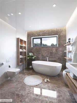 Дизайн проект ванной комнаты с отдельно стоящей ванной | Роскошные ванные  комнаты, Большие ванные комнаты, Загородные дома