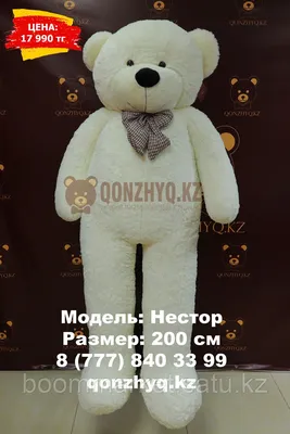 200 см ( 2 метр ) Плюшевый медведь Нестор (цвет: белый) оптом и в розницу |  Мягкие игрушки | Большие мишки (id 95804003)