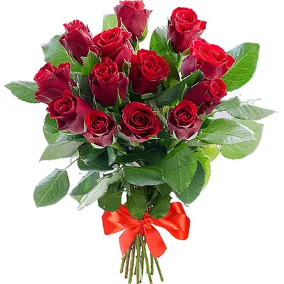 Букет из 13 розовых роз в упаковке с индивидуальной надписью