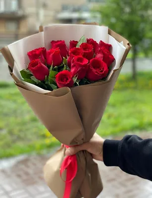 Заказать 13 красных роз FL-45 купить - хорошая цена на 13 красных роз с  доставкой - FLORAN.com.ua