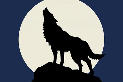 Волк воет на луну (73 лучших фото)