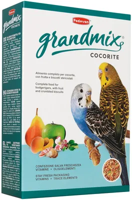Padovan корм Grandmix Сocorite для волнистых попугаев, 400 г — купить в  интернет-магазине по низкой цене на Яндекс Маркете