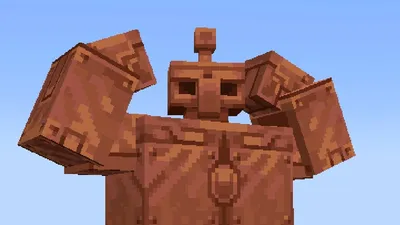 Игрок Minecraft сам добавил медного голема, которого только анонсировали  разработчики