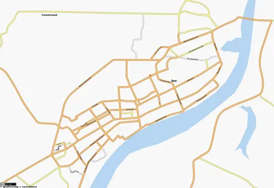 Карта Зея с улицами