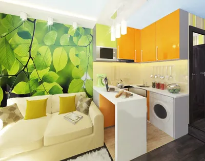 Проект квартиры-гостинки всего 15 м во Владивостоке. | Маленькая  квартира-студия. Дизайн интерьера