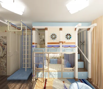 Двухъярусная кровать в детскую комнату, все «за» и «против» | Студия Дениса  Серова