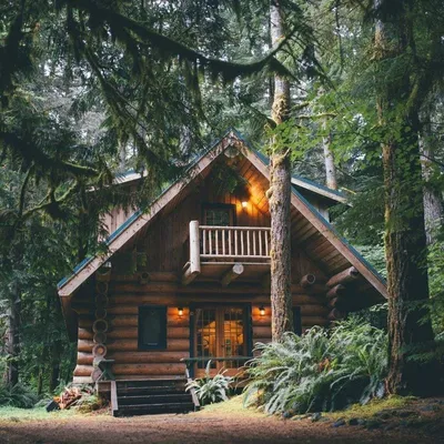 Дом в лесу красивый - 90 фото
