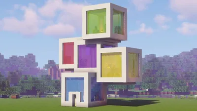 Кубический дом в майнкрафте - YouTube