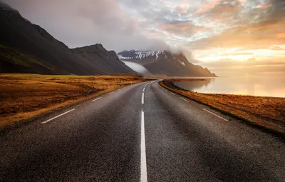 Обои дорога, море, Исландия картинки на рабочий стол, раздел природа -  скачать