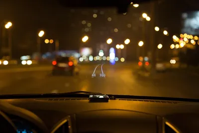 Фотографии Дороги едущий авто ночью