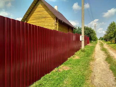 Забор из профлиста высота 1.8 метра: продажа, цена в Минске. Строительство  заборов, ворот и ограждений от \"3abor.by\" - 65548600