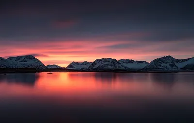 Обои море, закат, горы, Норвегия | Sunset landscape, Sunset, Beautiful  sunset