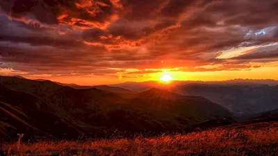 Картинка Закат за горы » Закат » Природа » Картинки 24 - скачать картинки  бесплатно