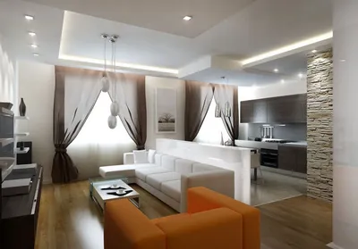 Дизайн кухни и гостиной в одной комнате — разделение на зоны — Портал о  строительстве, ремонте и дизайне