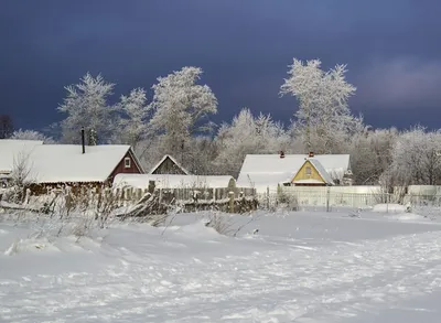 Деревня зимой...