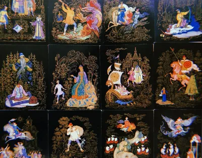 Подарили подборку иллюстраций русских сказок в палехском стиле 1973 года,  но не все русские сказки удается легко угадать | Филологический маньяк |  Дзен