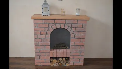 Декоративный фальш камин из кирпича своими руками .DIY decorative fireplace  - YouTube