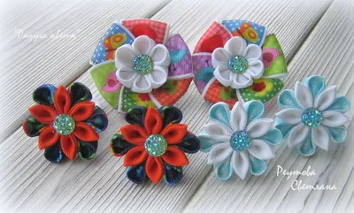 Резиночки для маленьких модниц в технике канзаши – купить в  интернет-магазине HobbyPortal.ru с доставкой
